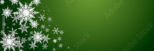 Beautiful christmas snowflake banner with text space