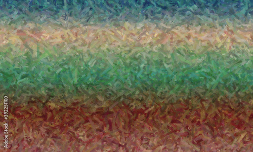 Red, green, blue and brown ...