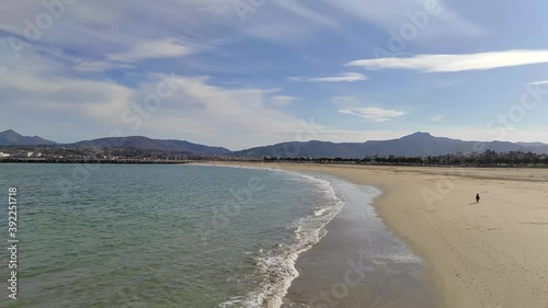 Playa de Hondarribia, País vaso, un día de otoño 