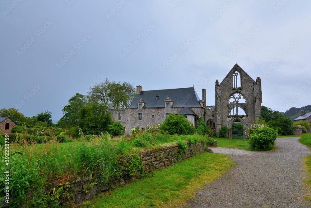 The Beauport abbey in Brittany. France