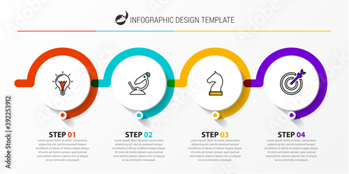 Infographic design template. Creative concept with 4 steps