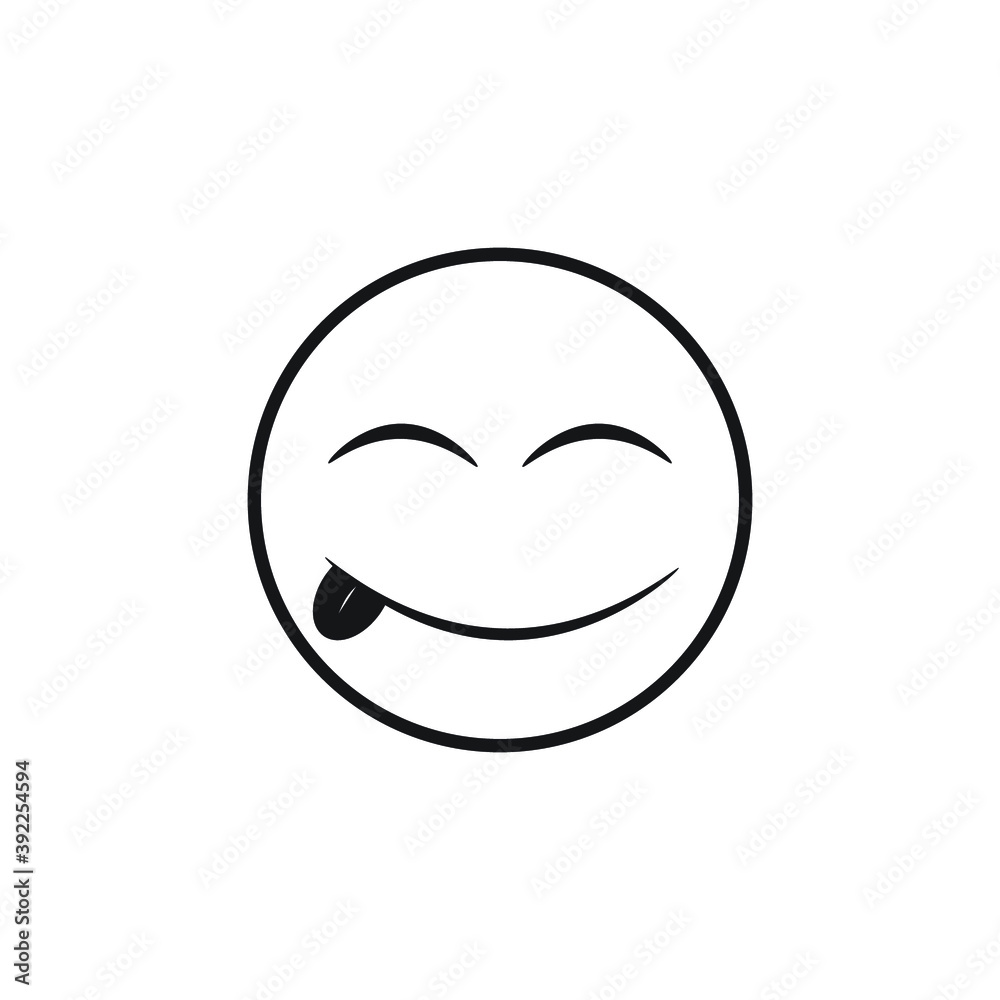 Fototapeta premium Icon vector graphic of emotcon line 