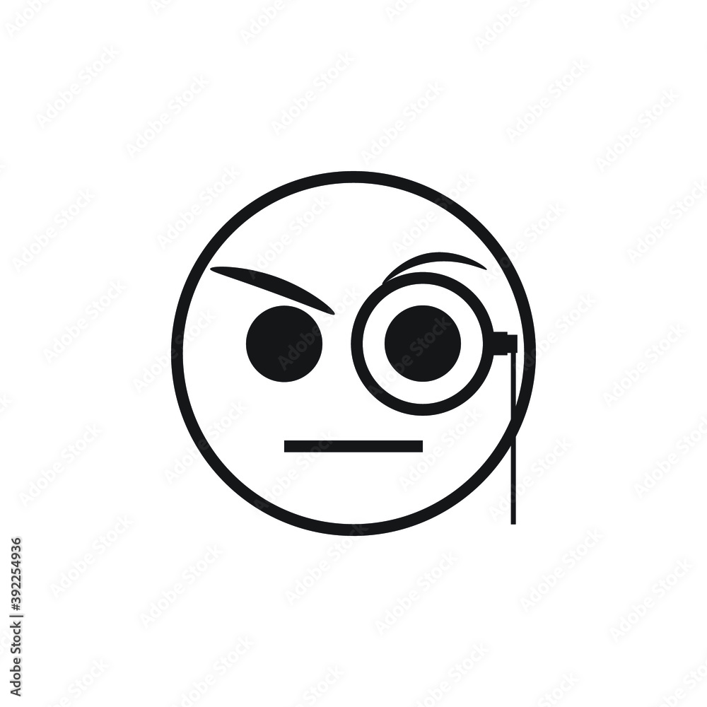 Icon vector graphic of emotcon line Icon vector graphic of emotcon line