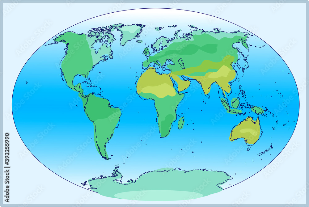 World map planisphere vector
