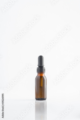 Cannabis CBD oil extracts Hemp tincture, glass bottle with dropper 