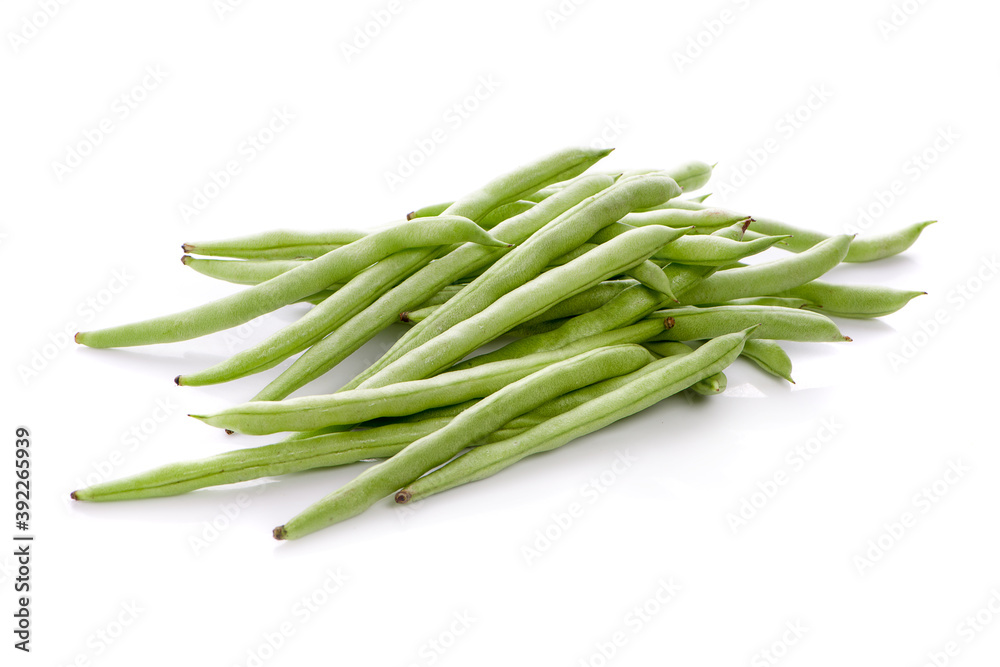 Long bean isolated on the white background Long bean isolated on the white background