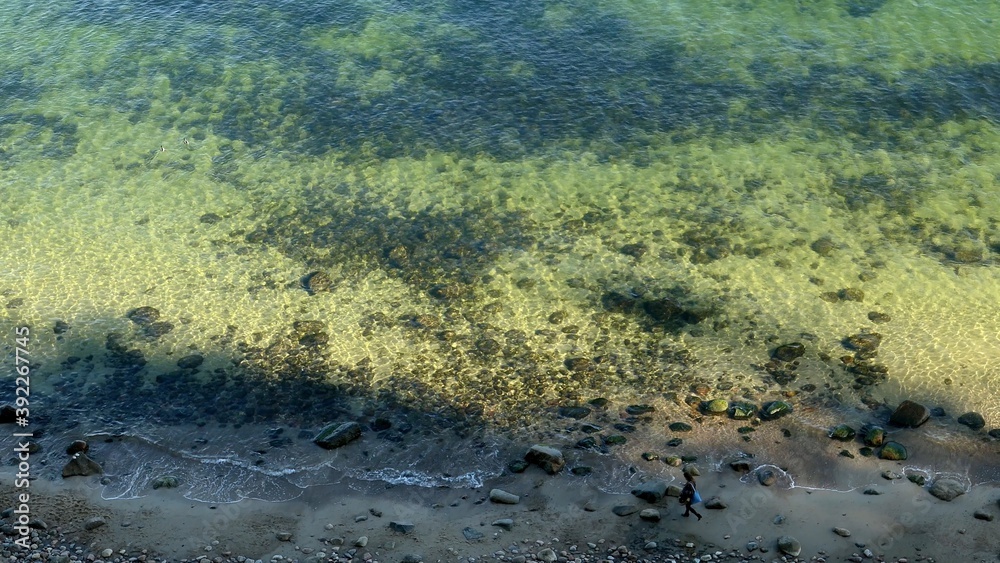 Crystal Clear Baltic Sea Water Seen from a Cliff