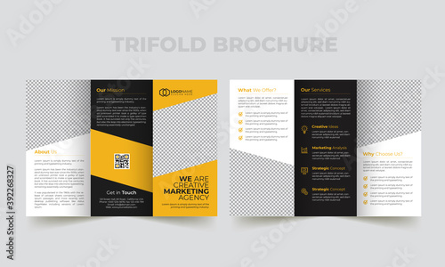 Creative corporate modern business trifold brochure template
