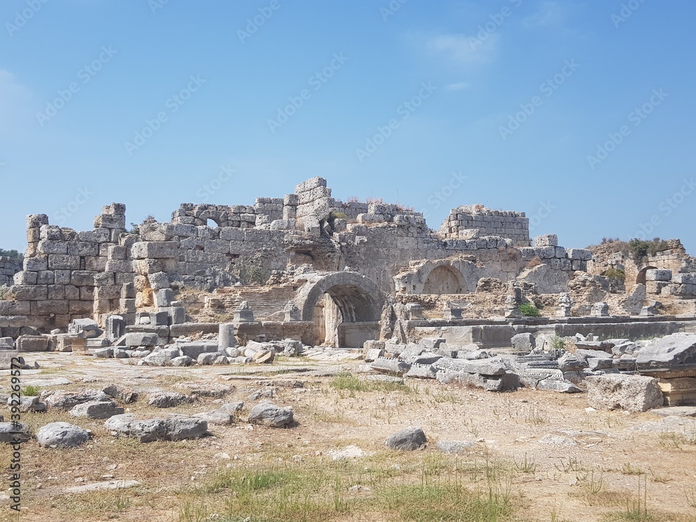 ruins of the city