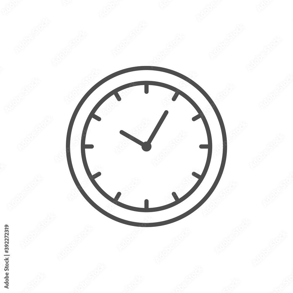 Clock line icon or time concept Clock line icon or time concept