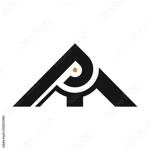 Initial letter mp or pm logo vector design templates