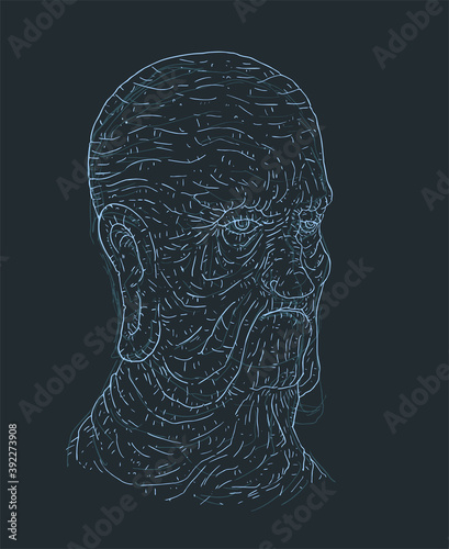 Design of old wise man illustration