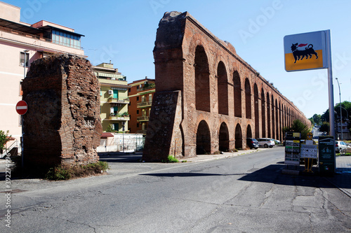 The eleventh aqueduct in Rome built by Emperor Alessandro Severo in 226 BC, Rome, Lazio, Italy