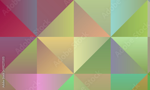 Positive Red and light green polygonal background  digitally created