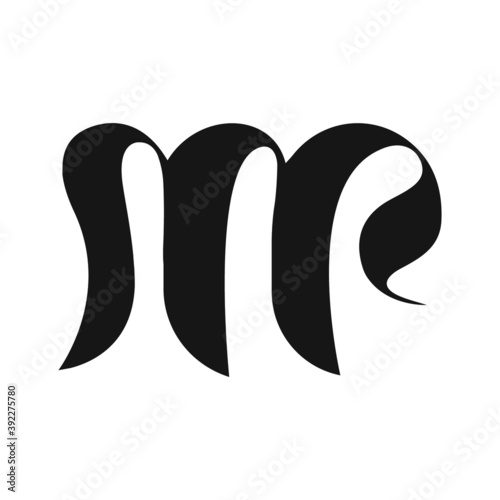 Initial letter mp or pm logo design template