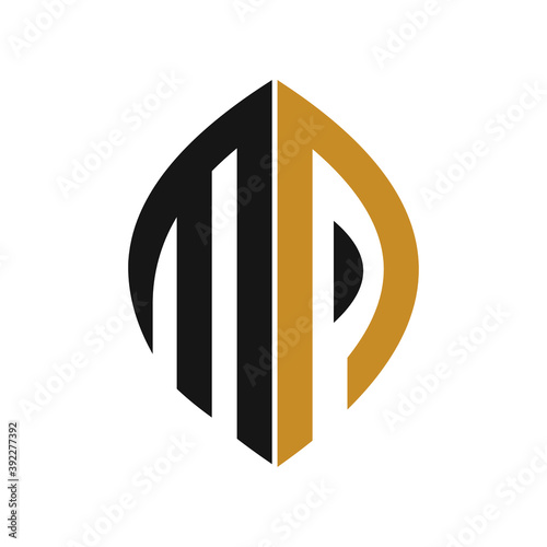 Initial letter mp logo or pm logo vector design template