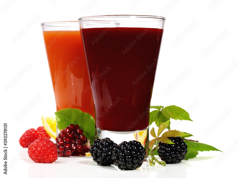 Mixed Berries Smoothie on white Background Isolated Mixed Berries Smoothie on white Background Isolated