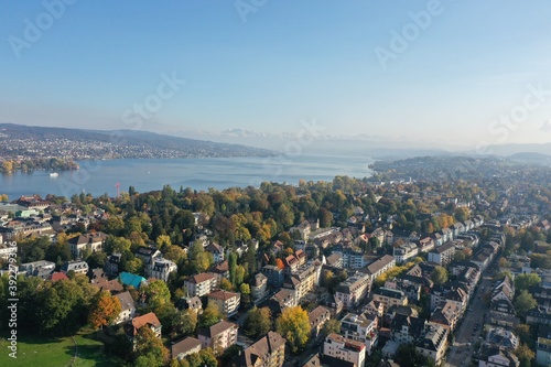 Zürich city view, drone shot
