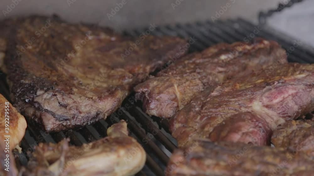 Meat on a grill Meat on a grill