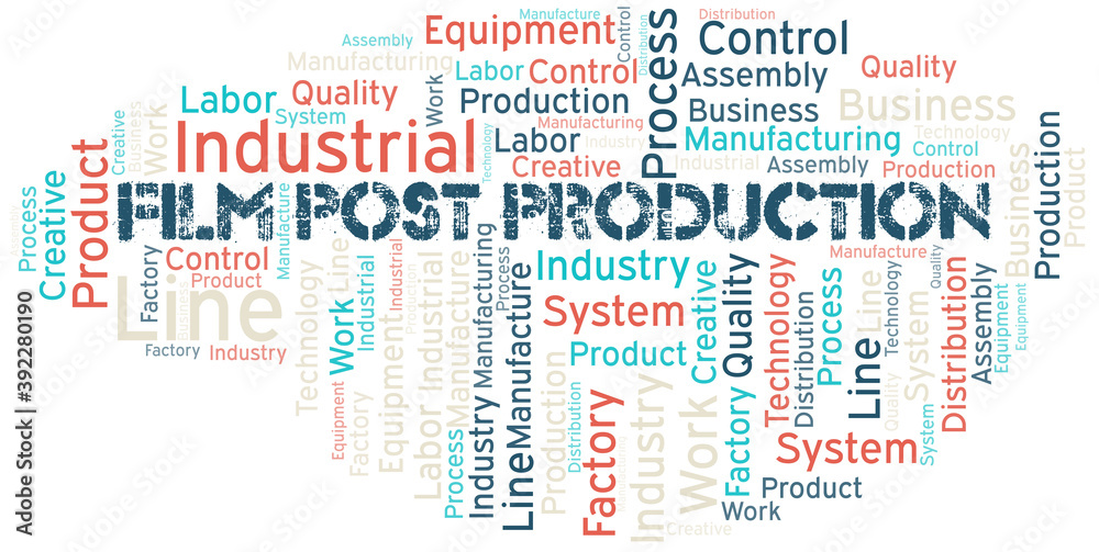 Obraz premium Film Post Production word cloud create with text only.