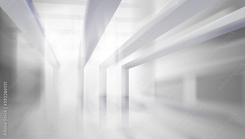 Empty hall in a modern office building. Graphic elements for your design. Illuminating sun rays. Abstrac vector illustration. Empty hall in a modern office building. Graphic elements for your design. Illuminating sun rays. Abstrac vector illustration.