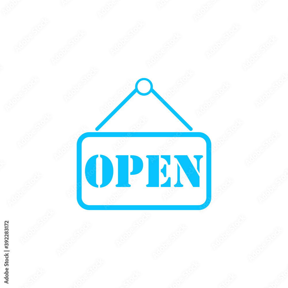 Open plate icon flat.