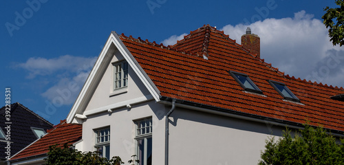 the roof of the house