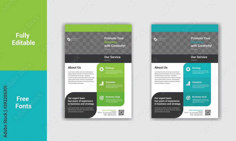 Obraz premium Corporate flyer template design, business flyer template.