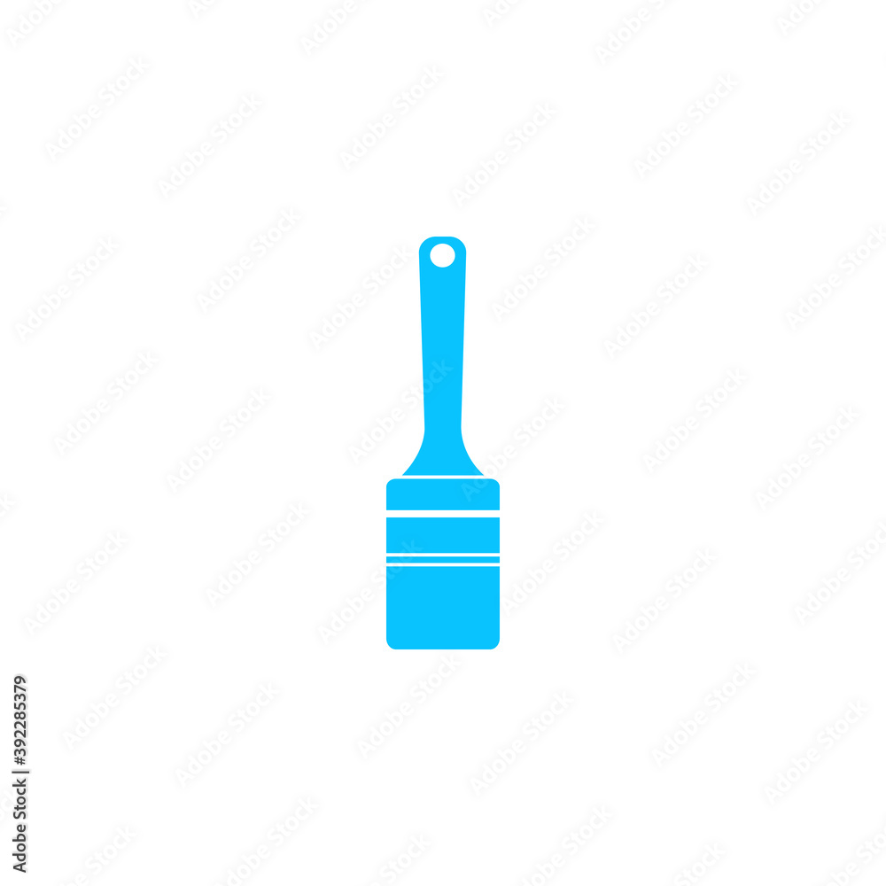Renovation instrument brush whitewash icon flat. Renovation instrument brush whitewash icon flat.