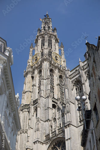 Antwerp old building onze lieve vrouw kathedraal 