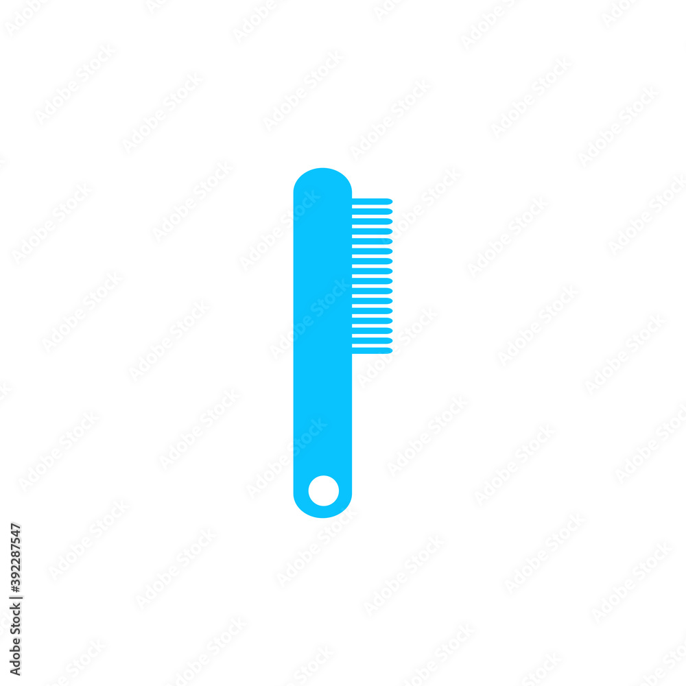 Cosmetic comb icon flat. Cosmetic comb icon flat.