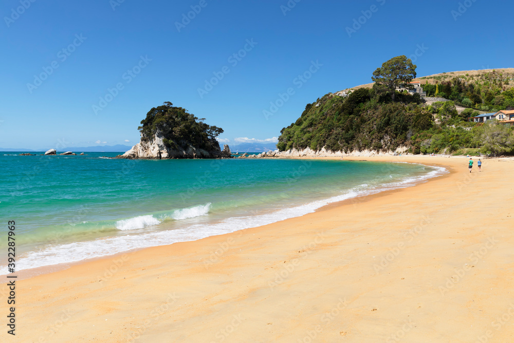 Little Kaiteriteri Beach, little, Kaiteriteri, Tasman Bay, Abel Tasman National Park, Tasman, South Island, New Zealand, Pacific Little Kaiteriteri Beach, little, Kaiteriteri, Tasman Bay, Abel Tasman National Park, Tasman, South Island, New Zealand, Pacific