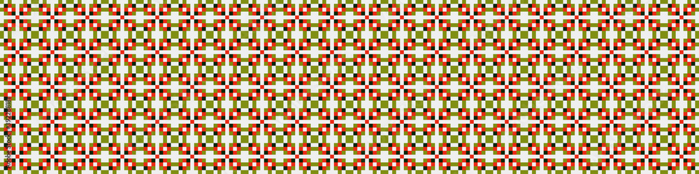 Fototapeta premium Abstract Cross Pattern Dots Logo generative computational art illustration