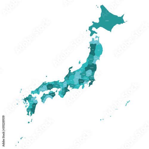 Japan - map of prefectures