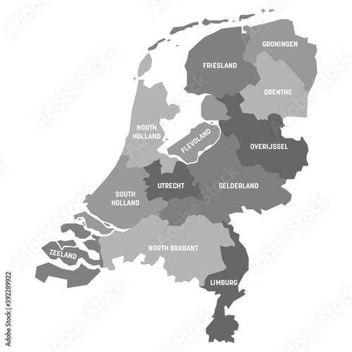 Netherlands - map of provinces photo