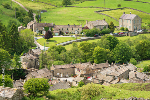 Langthwaite village rooftops, Arkengarthdale, near Reeth, The Yorkshire Dales National Park, Yorkshire photo