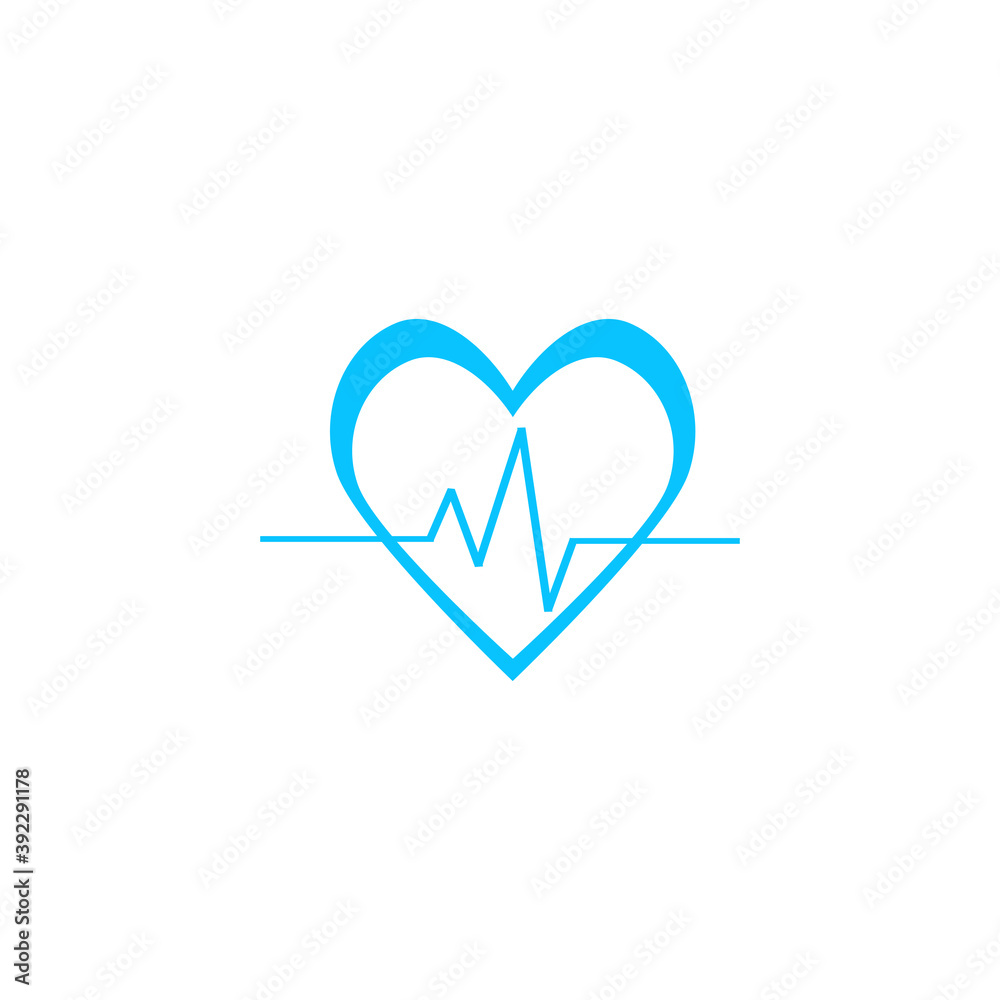 Heartbeat icon flat. Heartbeat icon flat.