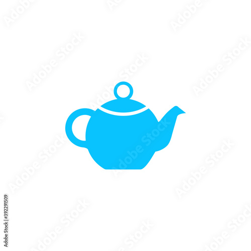 Kettle for tea icon flat.