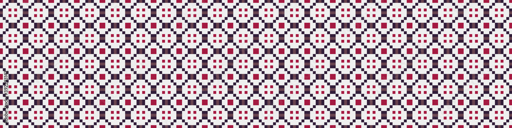 Fototapeta premium Abstract Cross Pattern Dots Logo generative computational art illustration