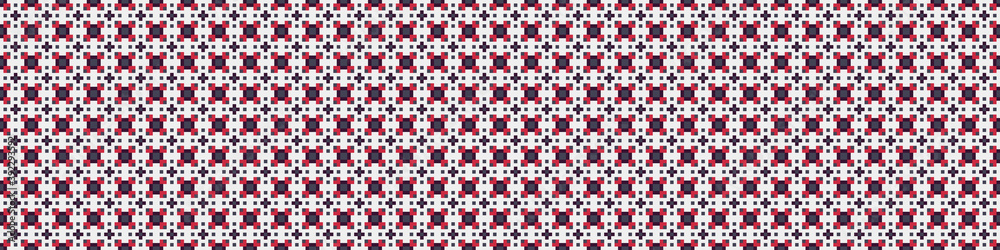 Fototapeta premium Abstract Cross Pattern Dots Logo generative computational art illustration