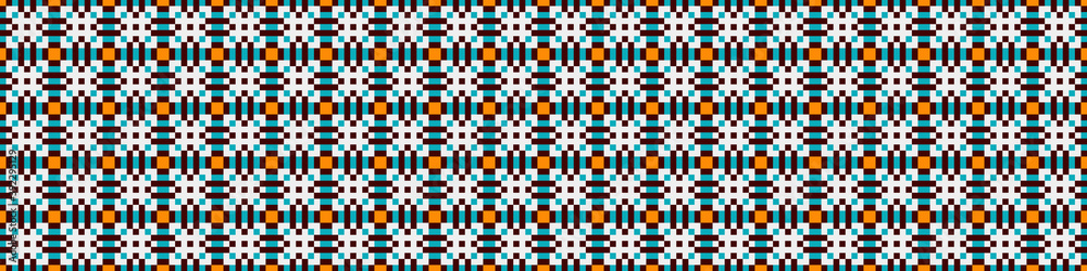 Fototapeta premium Abstract Cross Pattern Dots Logo generative computational art illustration