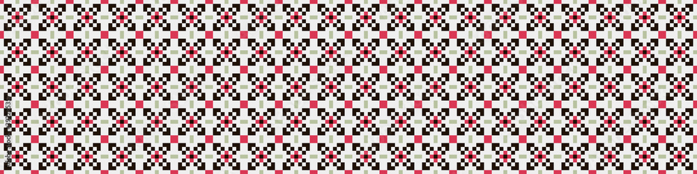 Fototapeta premium Abstract Cross Pattern Dots Logo generative computational art illustration