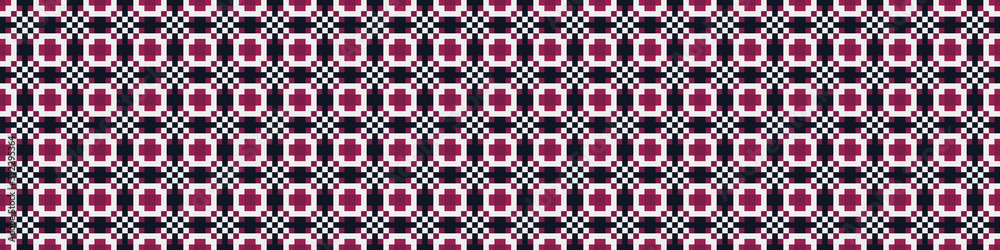 Fototapeta premium Abstract Cross Pattern Dots Logo generative computational art illustration