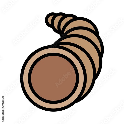 Cornucopia icon, Thanksgiving related vector