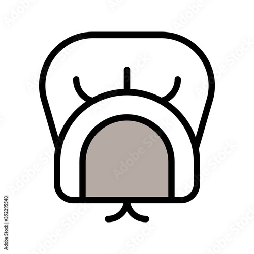 Pilgrim woman hat icon, Thanksgiving related vector