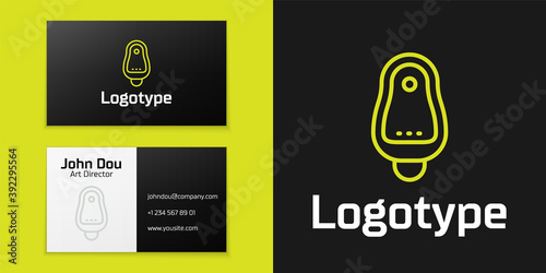 Logotype line Toilet urinal or pissoir icon isolated on black background. Urinal in male toilet. Washroom, lavatory, WC. Logo design template element. Vector.