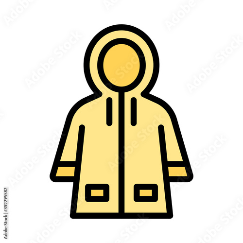 Raincoat icon, Thanksgiving related vector
