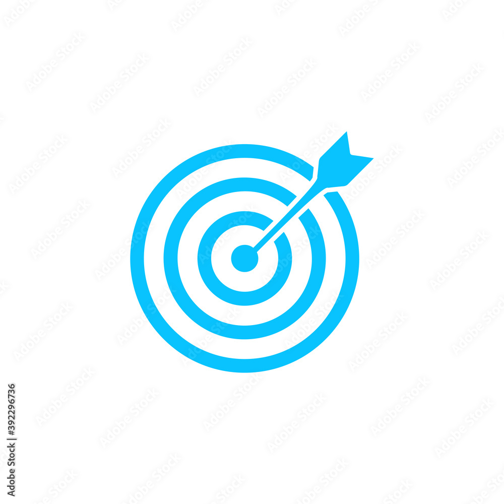 Target bullseye arrow icon flat Target bullseye arrow icon flat