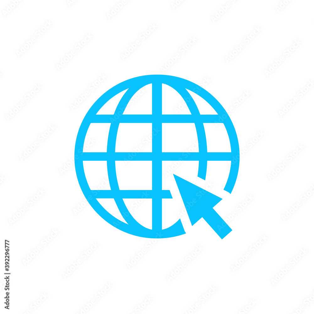 Globe web icon flat Globe web icon flat
