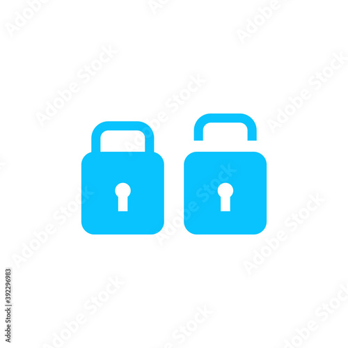 Free Download Lock and Unlock icon flat - GFXLoad